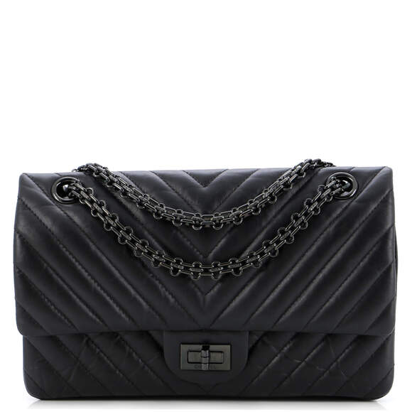 Chanel So Black Reissue 2.55 Flap Bag #183352C57B - Picture 1 of 8